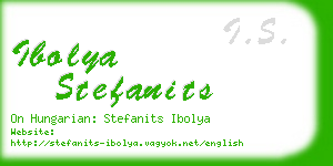 ibolya stefanits business card